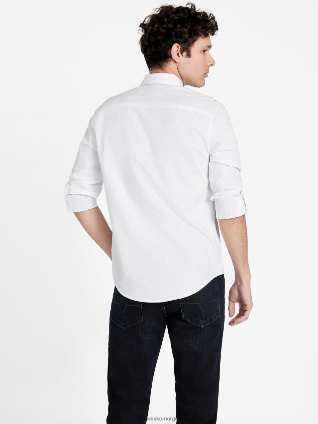 Guess marco skjorte ren hvit Ren hvit menn F0LJ808259