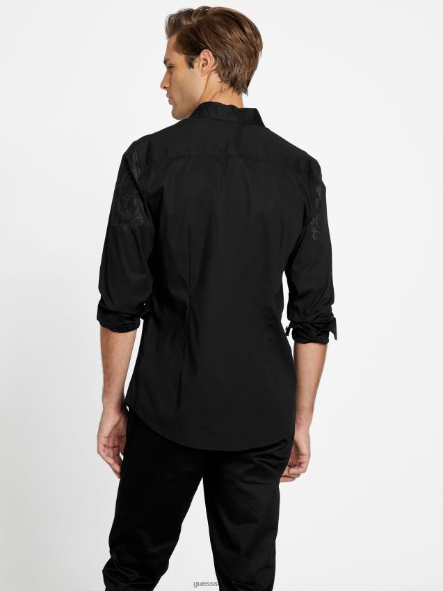 Guess orrin skjorte kulsort kulsvart menn F0LJ807981