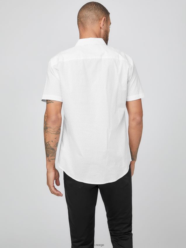 Guess ren hvit darrow prikkete skjorte Ren hvit menn F0LJ808506