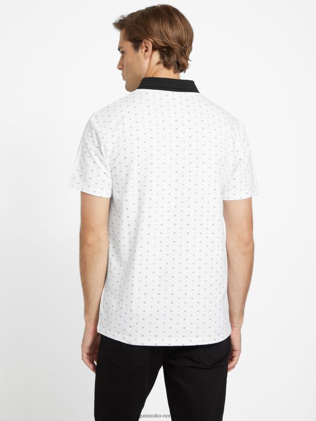 Guess ren hvit øko ira polo Ren hvit menn F0LJ808127