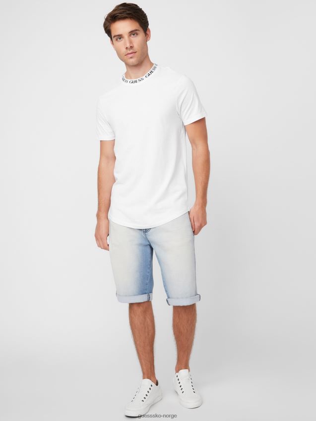 Guess ren hvit ronnie logo crewneck Ren hvit menn F0LJ808279