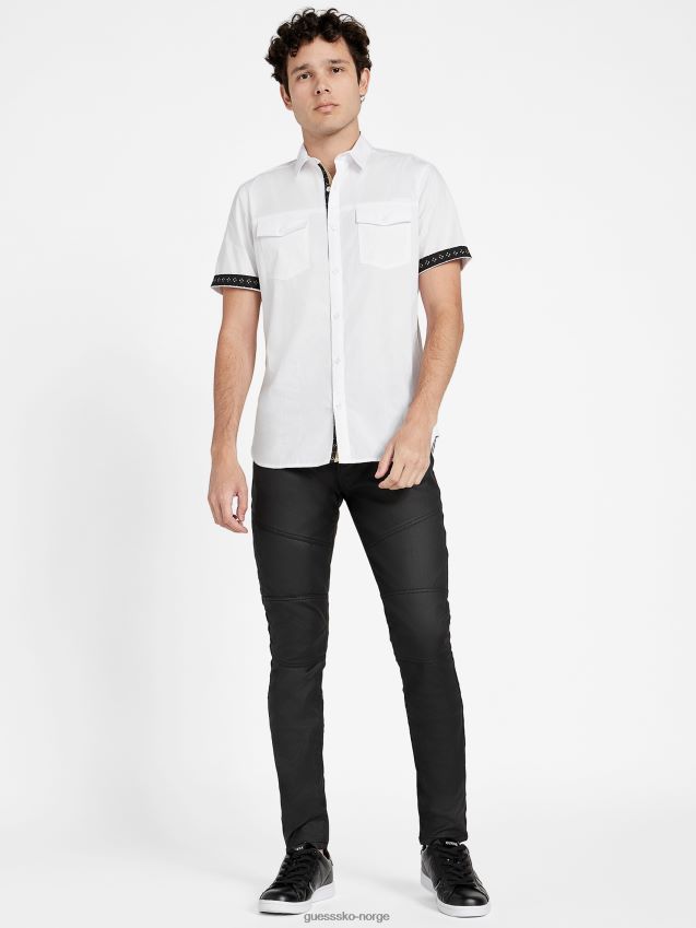 Guess ren hvit sancho skjorte Ren hvit menn F0LJ808258