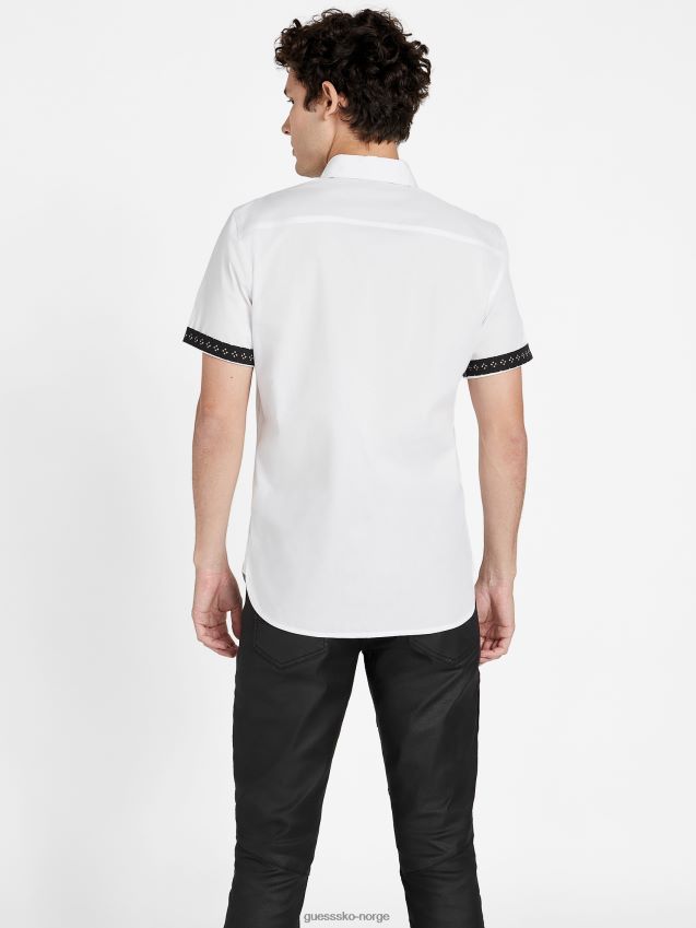 Guess ren hvit sancho skjorte Ren hvit menn F0LJ808258