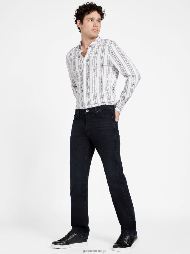 Guess ren hvit wiler kjede grafisk skjorte Ren hvit menn F0LJ808579