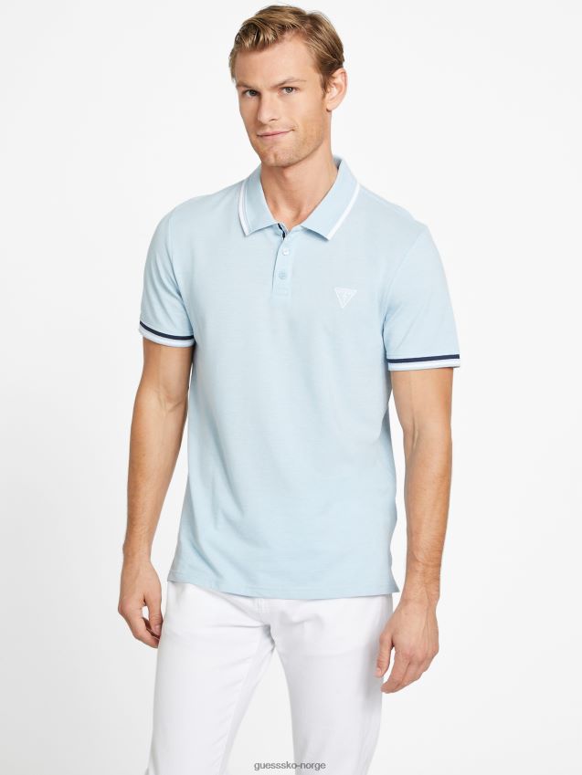 Guess richie polo lunefull blå multi snodig blå multi menn F0LJ808030