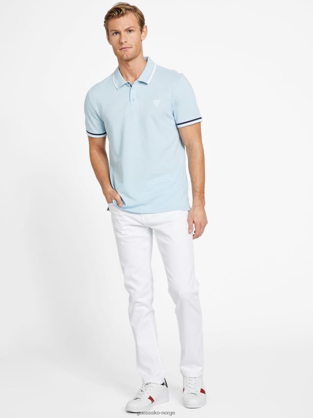 Guess richie polo lunefull blå multi snodig blå multi menn F0LJ808030