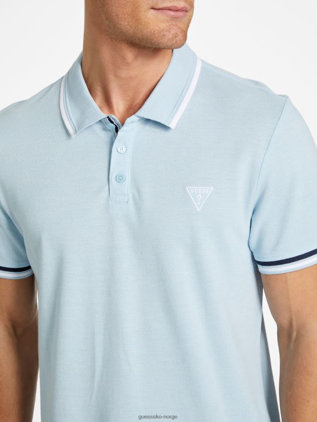 Guess richie polo lunefull blå multi snodig blå multi menn F0LJ808030