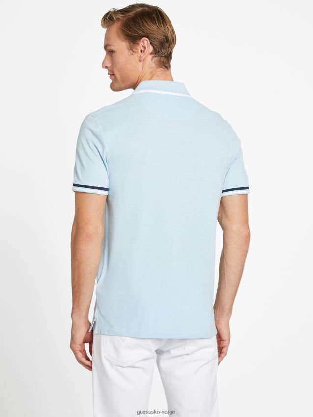 Guess richie polo lunefull blå multi snodig blå multi menn F0LJ808030