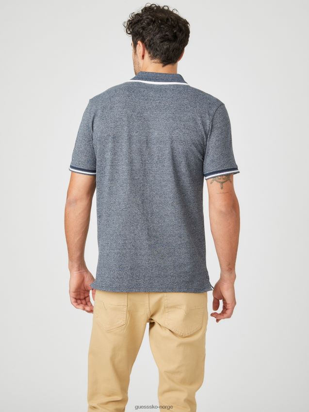 Guess richie polo silkeblå multi silkeblå multi menn F0LJ808125