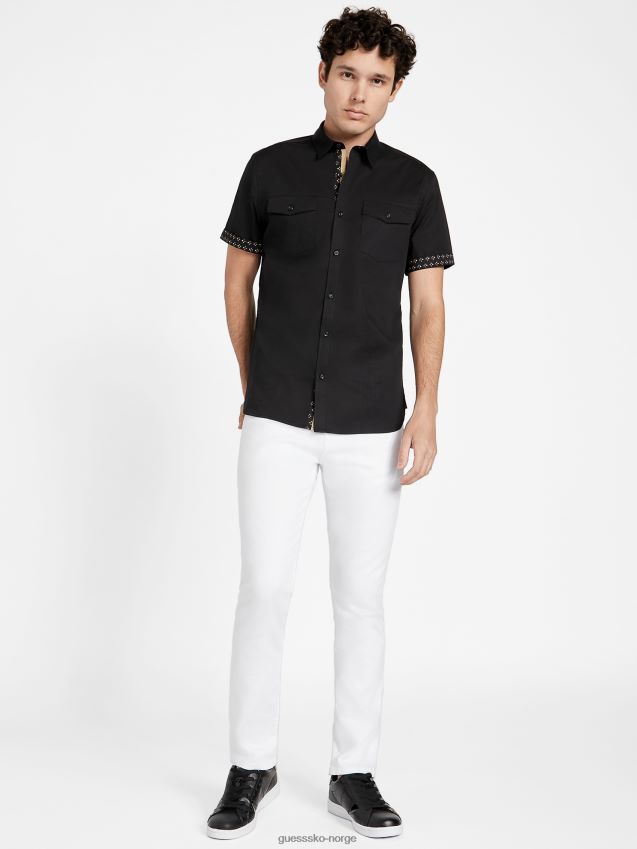 Guess sancho skjorte kulsort kulsvart menn F0LJ808391