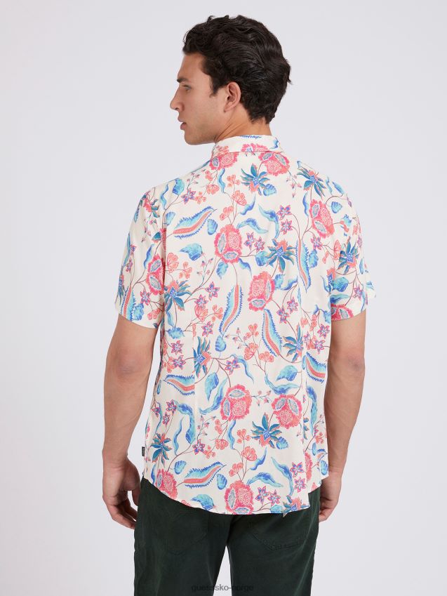 Guess skjorte med blomstertrykk floral fantasy blomsterfantasi menn F0LJ80108