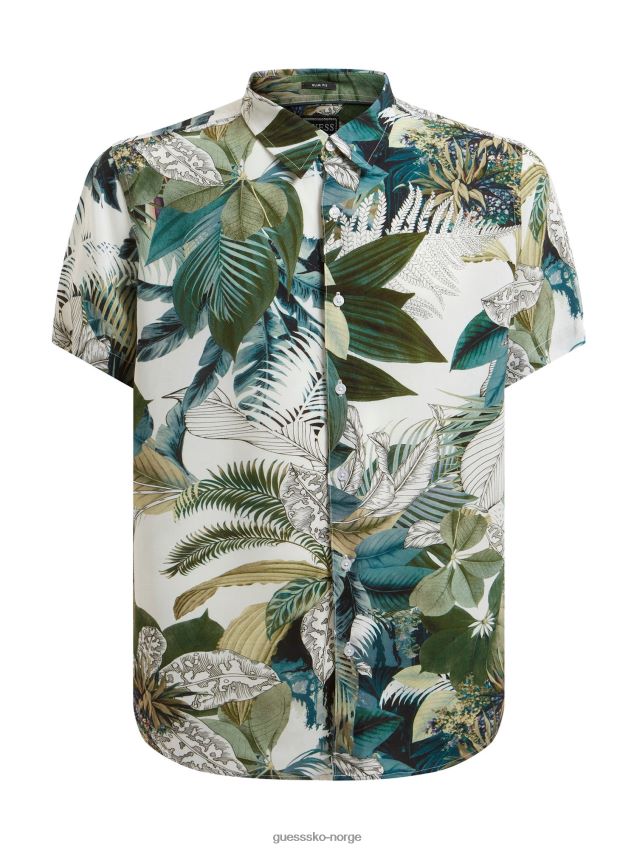 Guess skjorte med floral fantasy all over print blomsterfantasi menn F0LJ80134