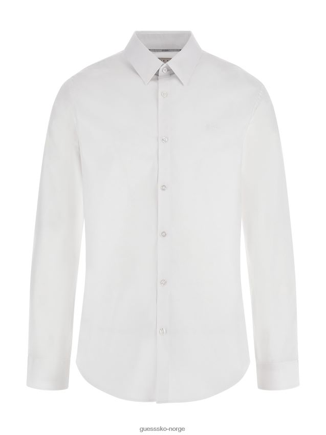 Guess skjorte med normal passform hvit hvit menn F0LJ801016