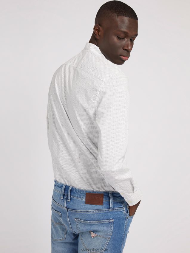 Guess skjorte med normal passform hvit hvit menn F0LJ8071