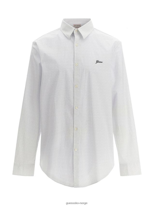 Guess skjorte med normal passform hvit hvit menn F0LJ8071