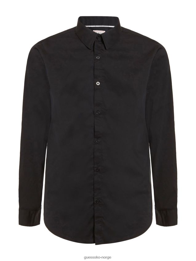Guess sort skjorte med normal passform svart menn F0LJ801025
