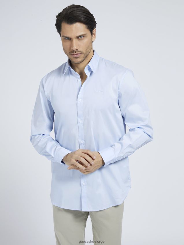 Guess stretchskjorte lyseblå lyse blå menn F0LJ801028