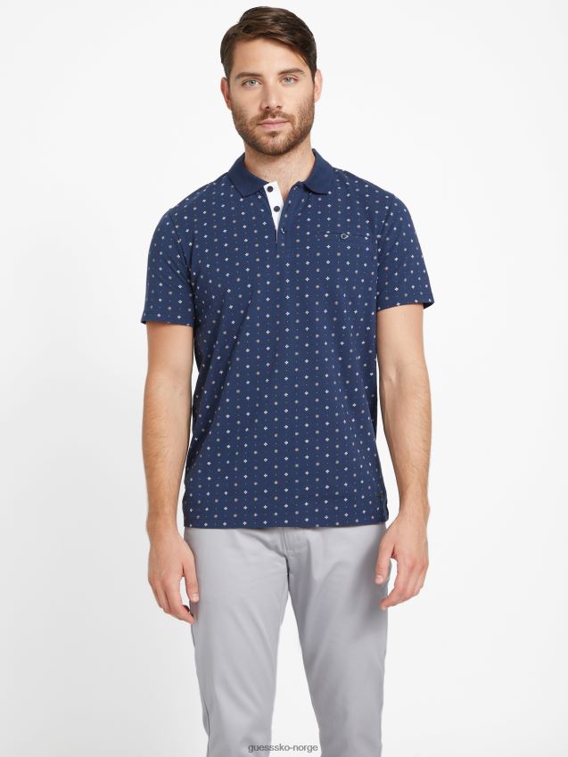 Guess svertet blå øko ira polo svertet blå menn F0LJ808136