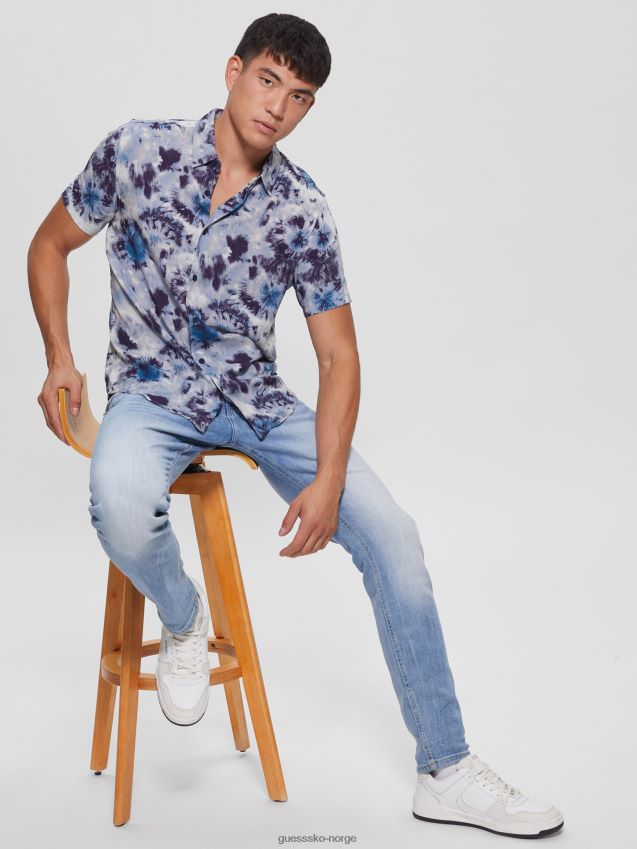 Guess tie dye burst øko rayon tie-dye birst skjorte tie dye sprakk menn F0LJ8010711