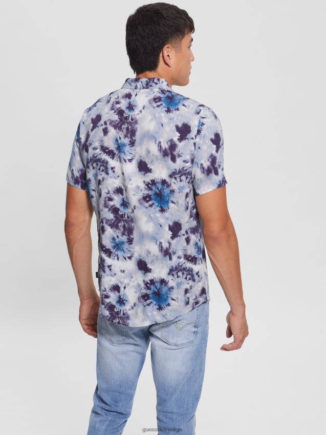 Guess tie dye burst øko rayon tie-dye birst skjorte tie dye sprakk menn F0LJ8010711