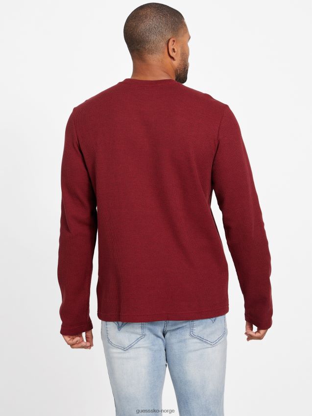 Guess tomas crewneck red noir rød noir menn F0LJ808365