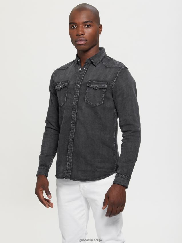 Guess truckee denim skjorte tro tro menn F0LJ8010703