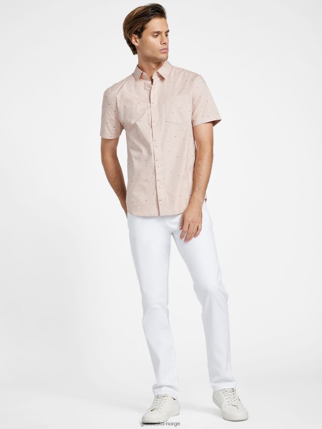 Guess vapor rose dusan skjorte med geometrisk tryk damp steg menn F0LJ808255