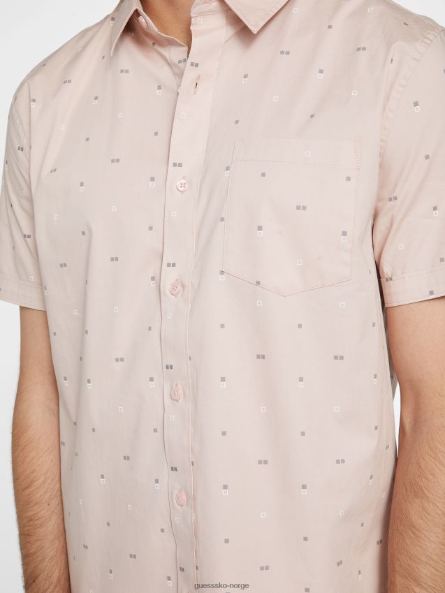 Guess vapor rose dusan skjorte med geometrisk tryk damp steg menn F0LJ808255