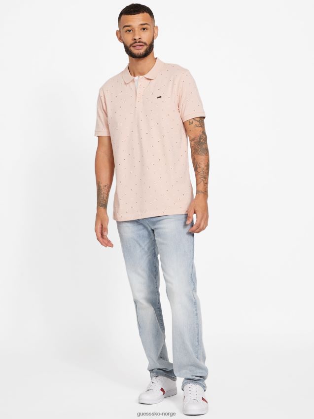 Guess vapor rose eco dev geometrisk poloskjorte damp steg menn F0LJ808398
