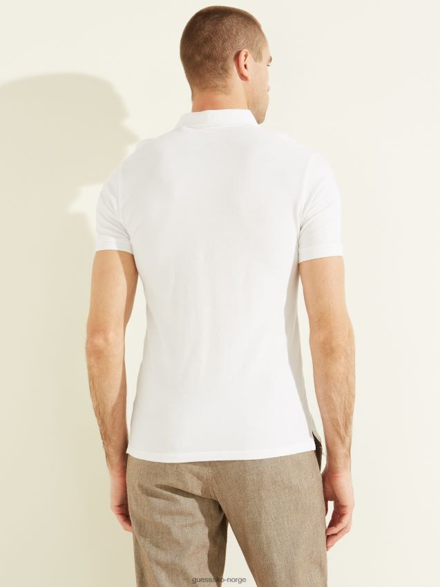 Guess vasket polo ren hvit Ren hvit menn F0LJ8010772