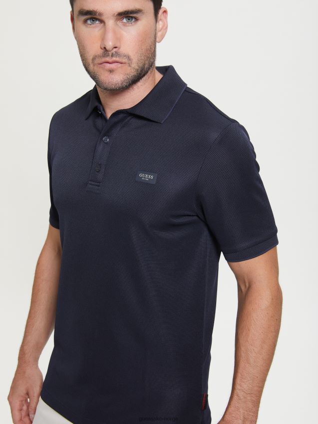 Guess veit polo bleu lgant bleu lgant menn F0LJ8010611