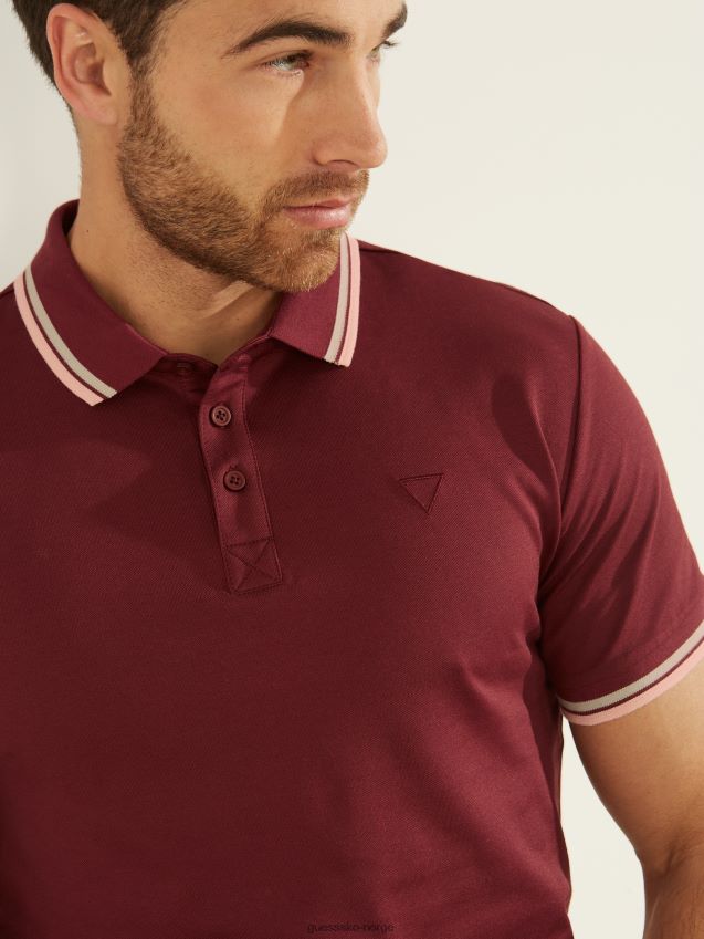 Guess vino sports pique polo vino menn F0LJ8010613
