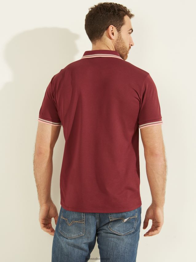 Guess vino sports pique polo vino menn F0LJ8010613