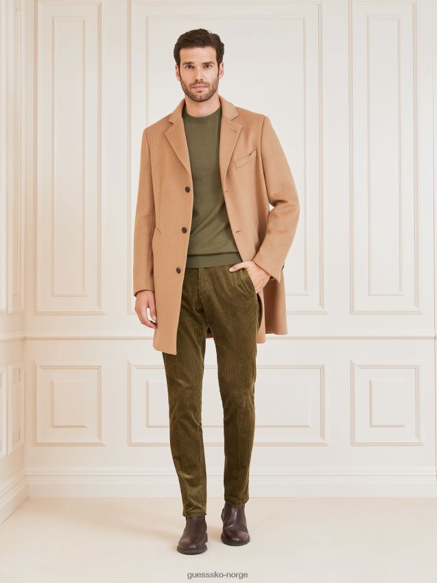 Guess beige kåpe i marciano ullblanding beige menn F0LJ801559