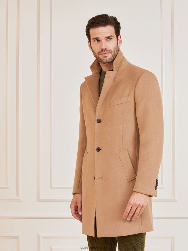 Guess beige kåpe i marciano ullblanding beige menn F0LJ801559