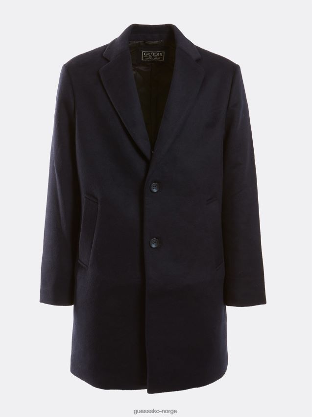 Guess blå multi ullblanding kåpe blå multi menn F0LJ801534