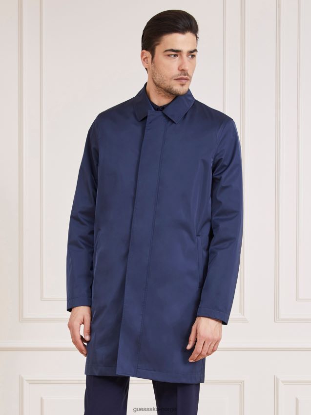 Guess marciano trenchcoat blå blå menn F0LJ80494