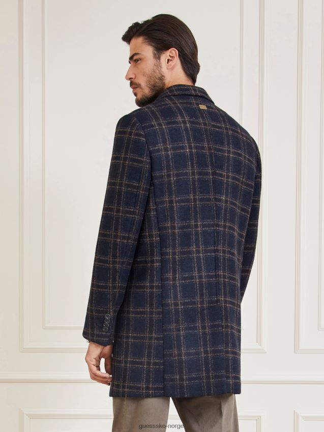 Guess marciano ullblanding kåpe blå multi blå multi menn F0LJ80546