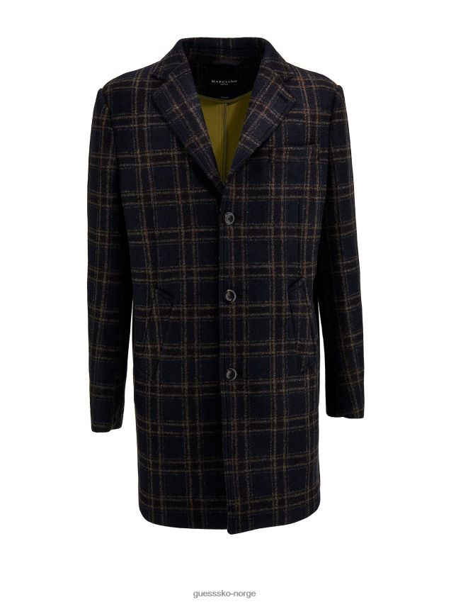 Guess marciano ullblanding kåpe blå multi blå multi menn F0LJ80546