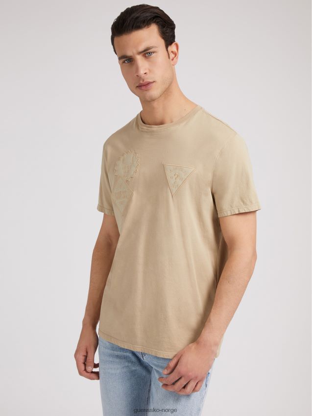 Guess beige t-skjorte beige menn F0LJ8070