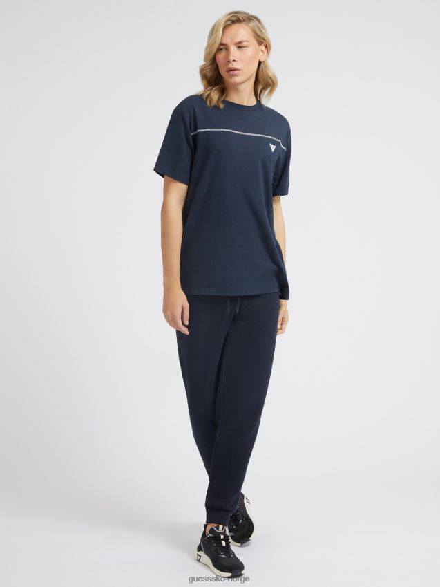 Guess blå t-skjorte med logo blå menn F0LJ80109