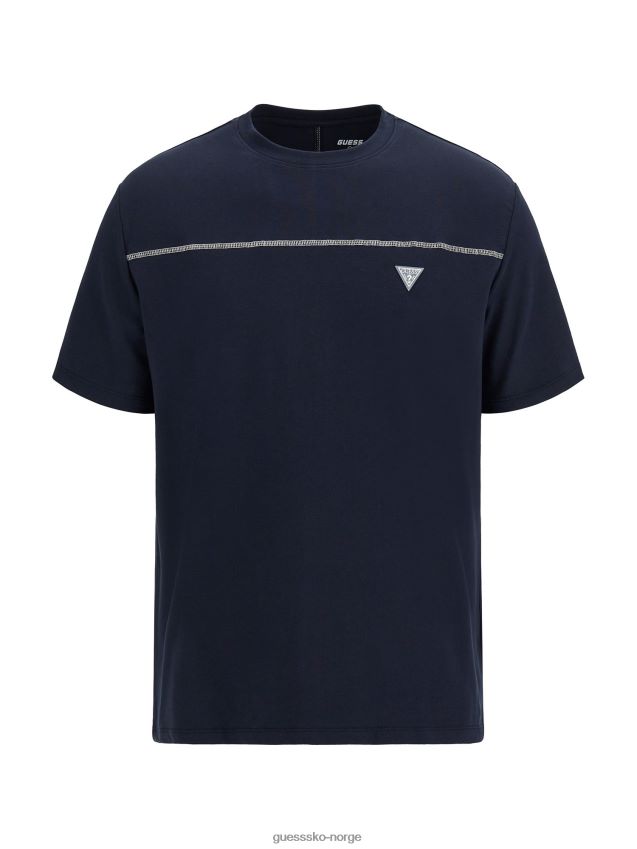 Guess blå t-skjorte med logo blå menn F0LJ80109