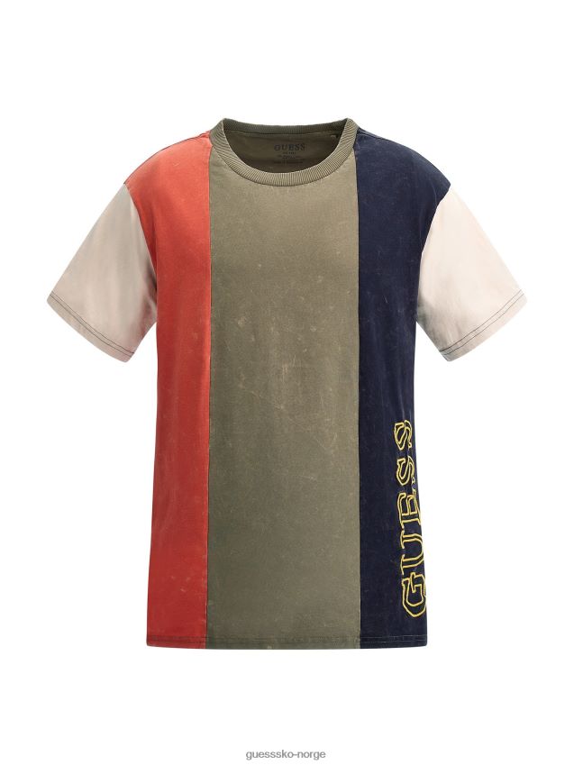 Guess fargeblokk t-skjorte hvit multi hvit multi menn F0LJ80854