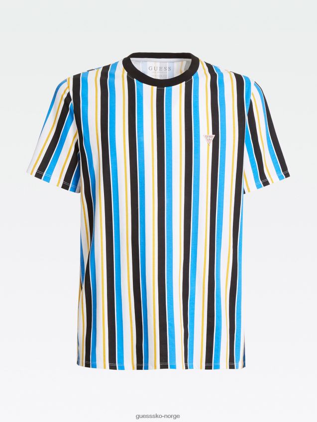Guess flerfarget mønster stripete t-skjorte flerfarget mønster menn F0LJ801099