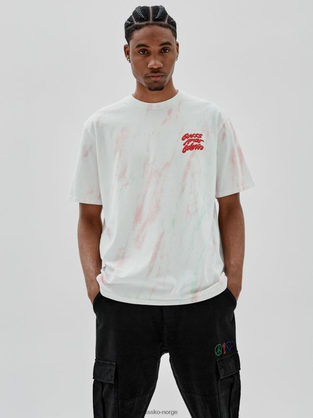 Guess foran logo t-skjorte hvit multi hvit multi menn F0LJ80231