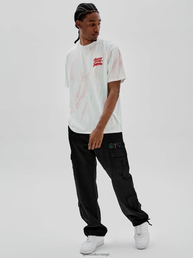 Guess foran logo t-skjorte hvit multi hvit multi menn F0LJ80231