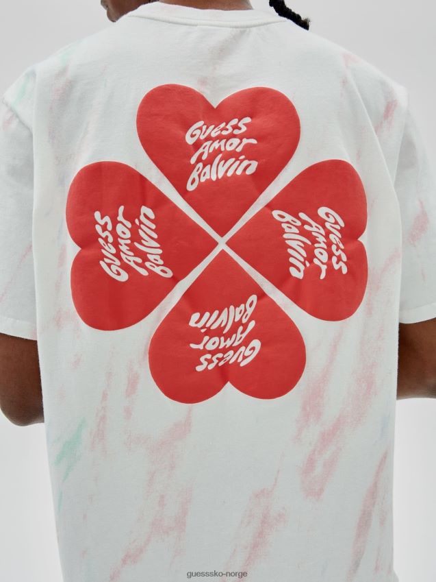 Guess foran logo t-skjorte hvit multi hvit multi menn F0LJ80231