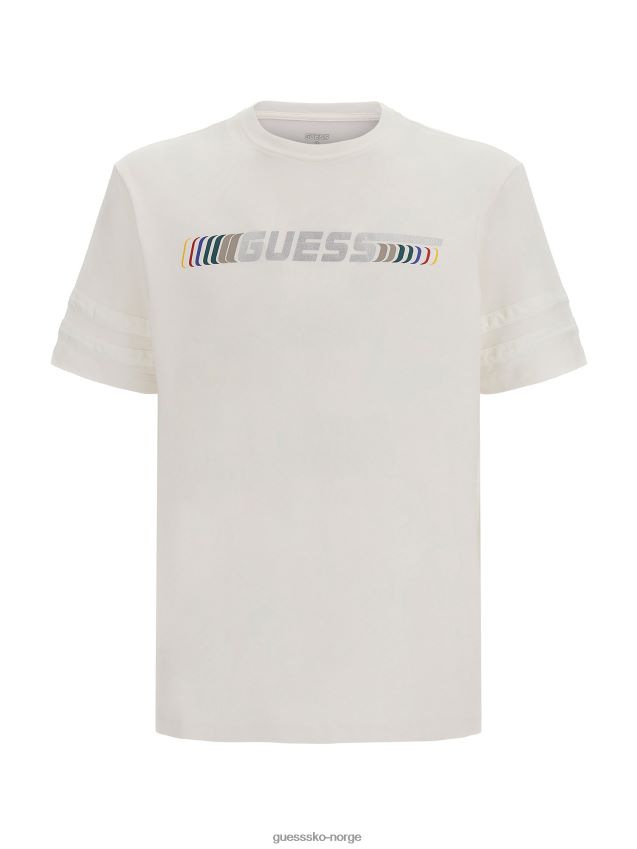 Guess front logo hvit t-skjorte ny trend hvit menn F0LJ80127