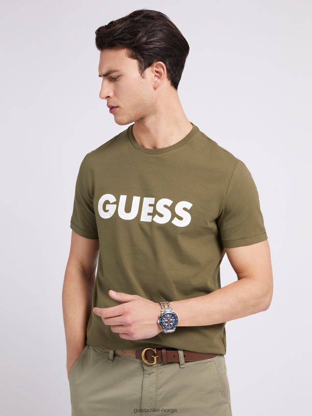 Guess front logo t-skjorte grønn ny trend grønn menn F0LJ80175