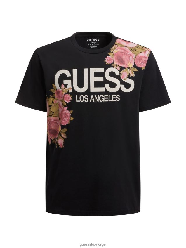 Guess front logo t-skjorte ny svart svart menn F0LJ80556